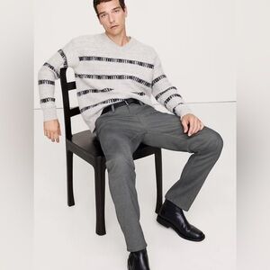 Banana Republic Slim Heathered Smokey Gray Traveler Pants